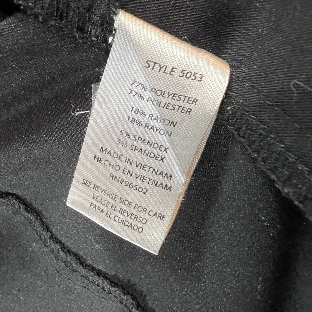 Purple Label by Healing Hands Faith Women's M Scrub Lab Coat Black 5053 Medical - Picture 5 of 8